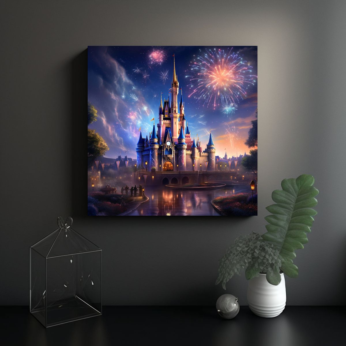 GENERICO - Crear Cuadro Lujoso De Cenicienta De Disney Con 100x100 Cm