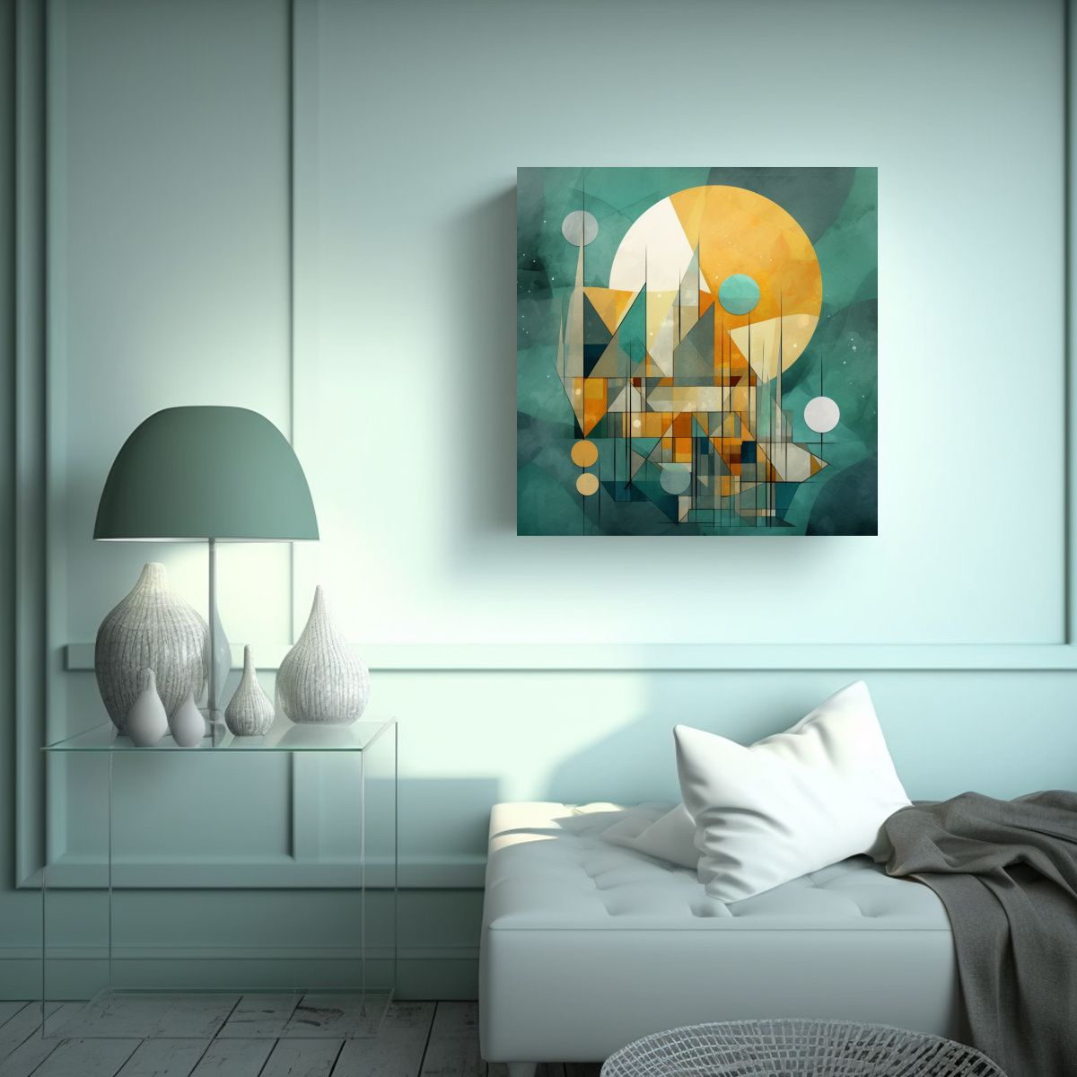 GENERICO - Pintura Decorativa Abstracta Con Temática 100x100 Cm