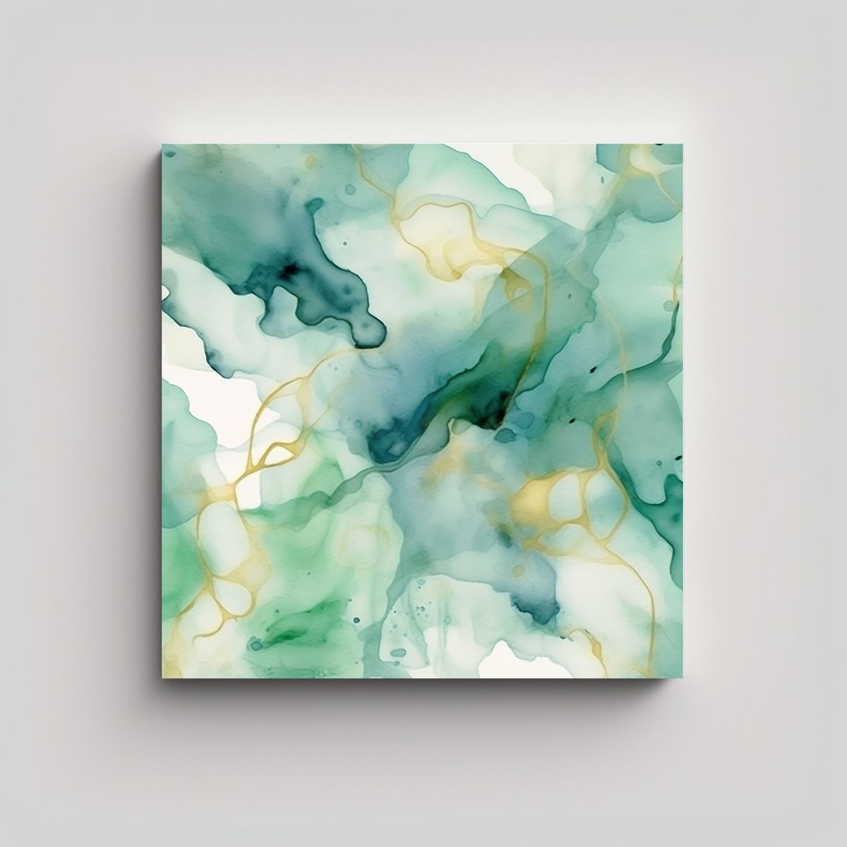 GENERICO - Fondo Acuarela Orgánico Abstracto En Tonos Suaves 100x100 Cm