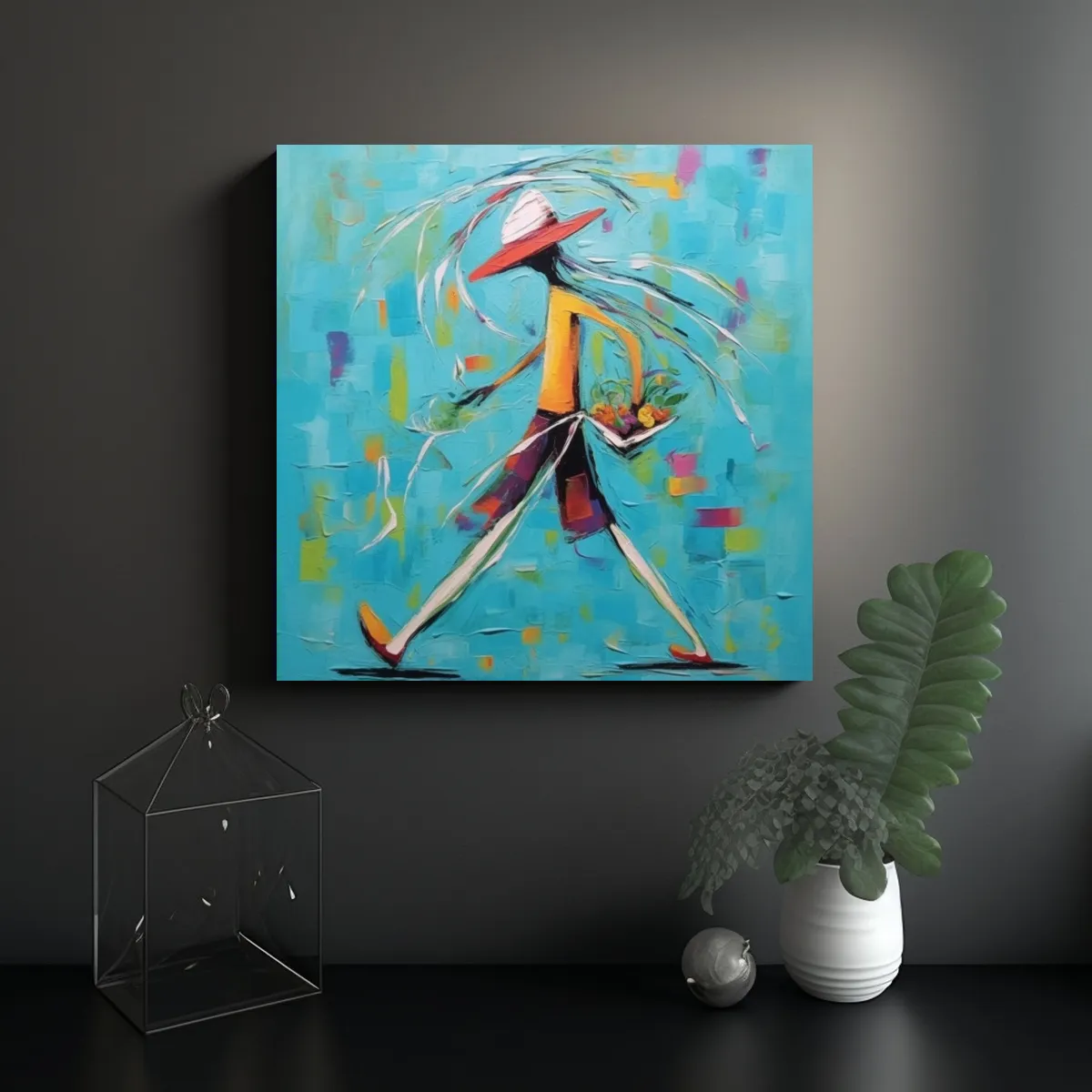 GENERICO - Pinturas De Decoración De Arte Abstracto De 100x100 Cm
