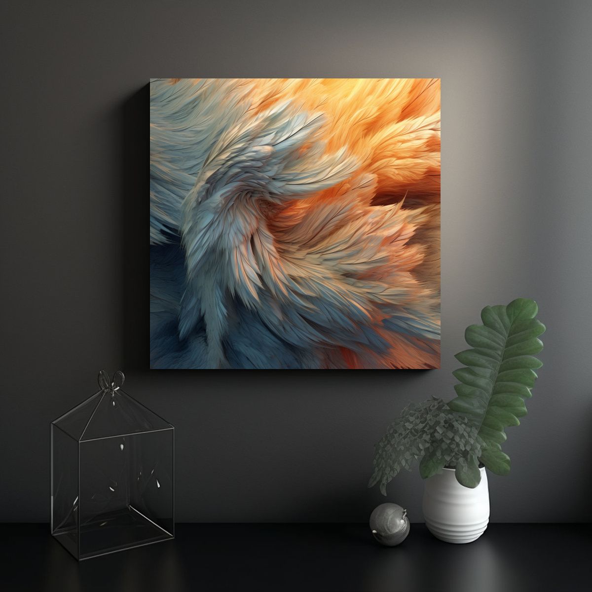 GENERICO - Cuadro De Arte Imagen Bastidor Madera Textura 100x100 Cm