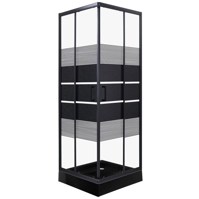 JOYTEK - Shower Recto Style Negro 70x70x185cm