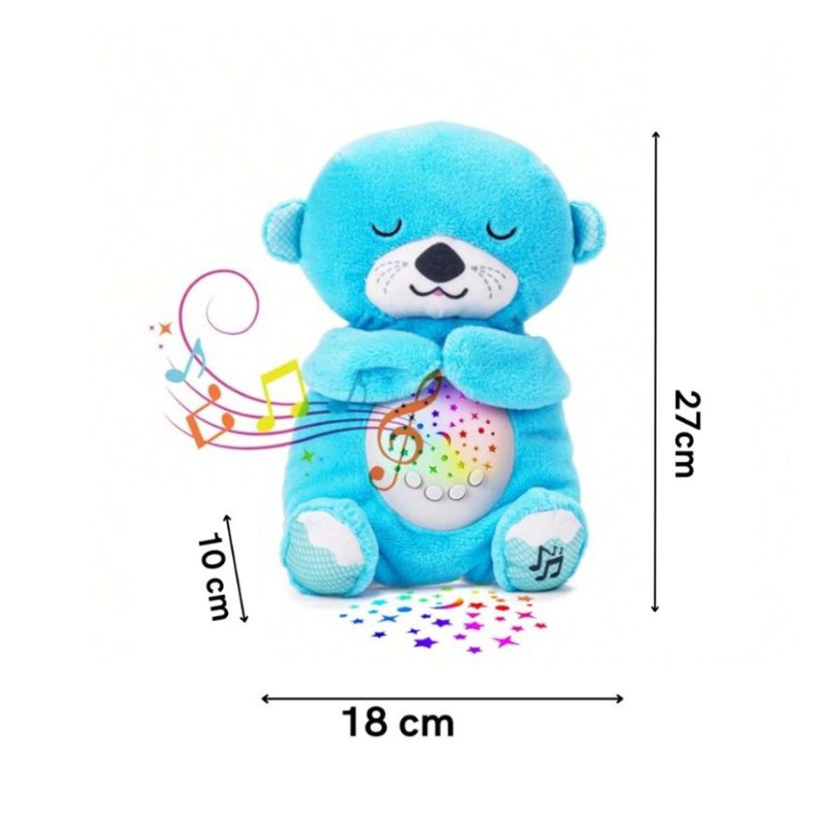 GENERICO - Peluche Nutria Bebe Estimulación Sensorial Azul