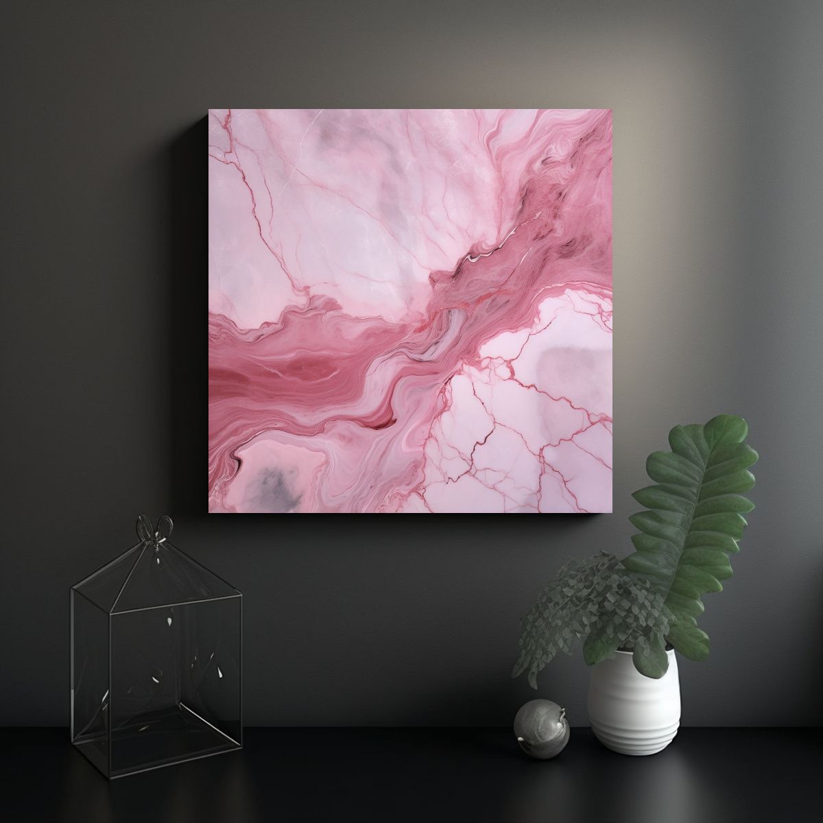 GENERICO - Pintura Decorativa Mármol Rosa Espectacular 100x100 Cm