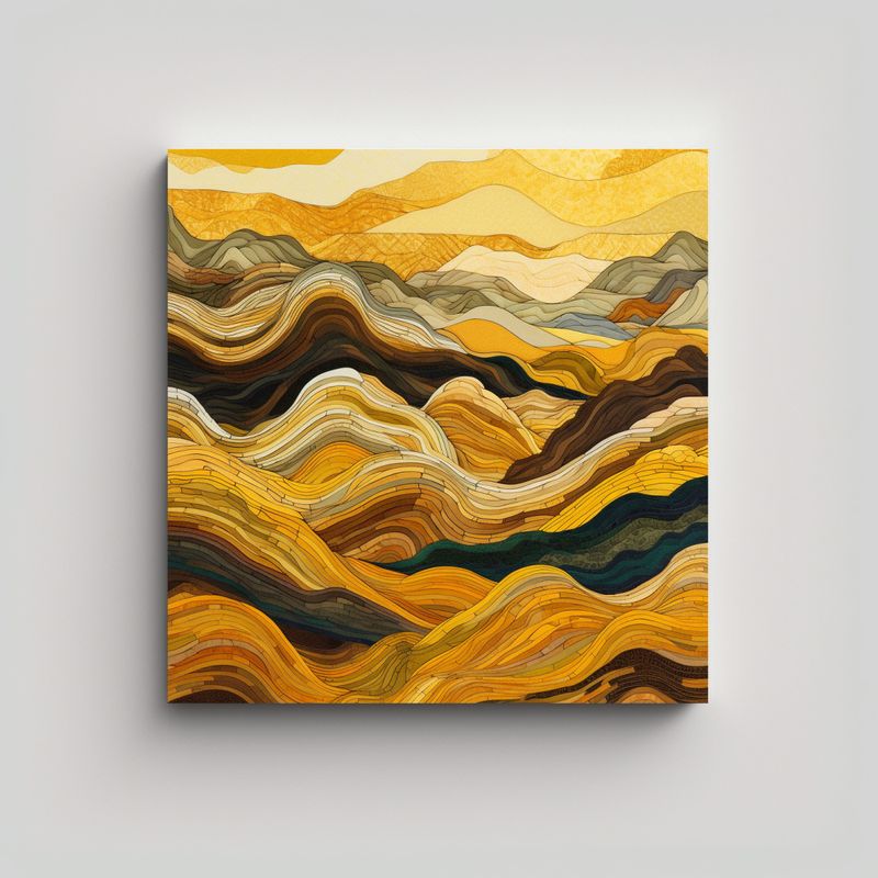 GENERICO - Paisaje Montañas En Movimiento Inspiración 100x100 Cm