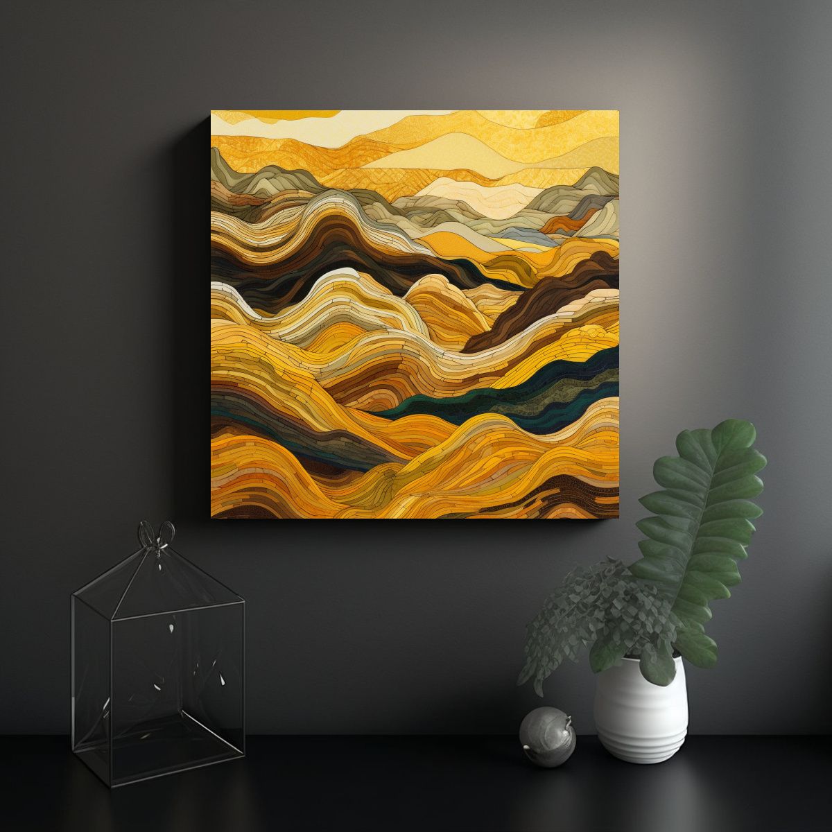 GENERICO - Paisaje Montañas En Movimiento Inspiración 100x100 Cm