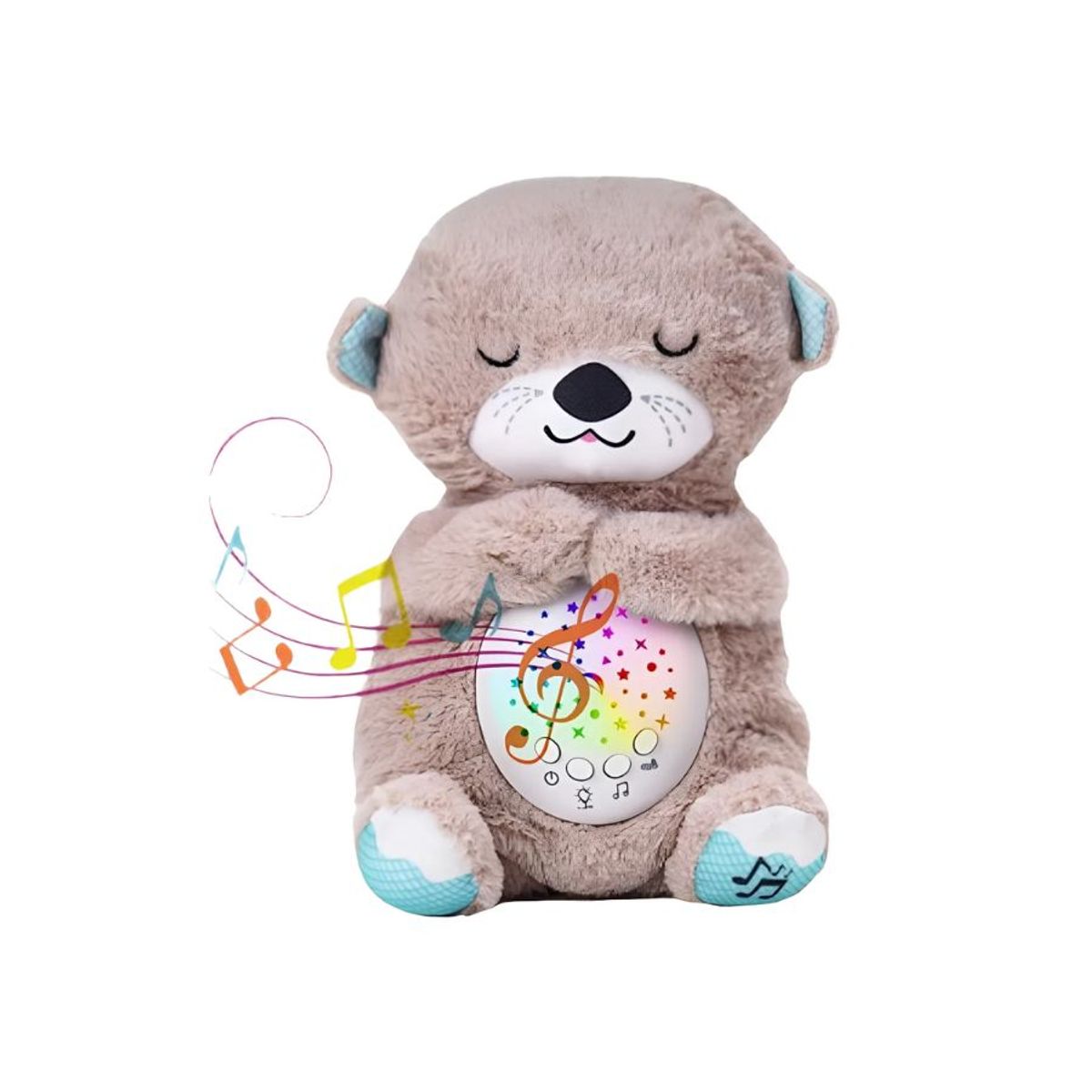 GENERICO - Peluche Nutria Bebe Estimulación Sensorial Cafe