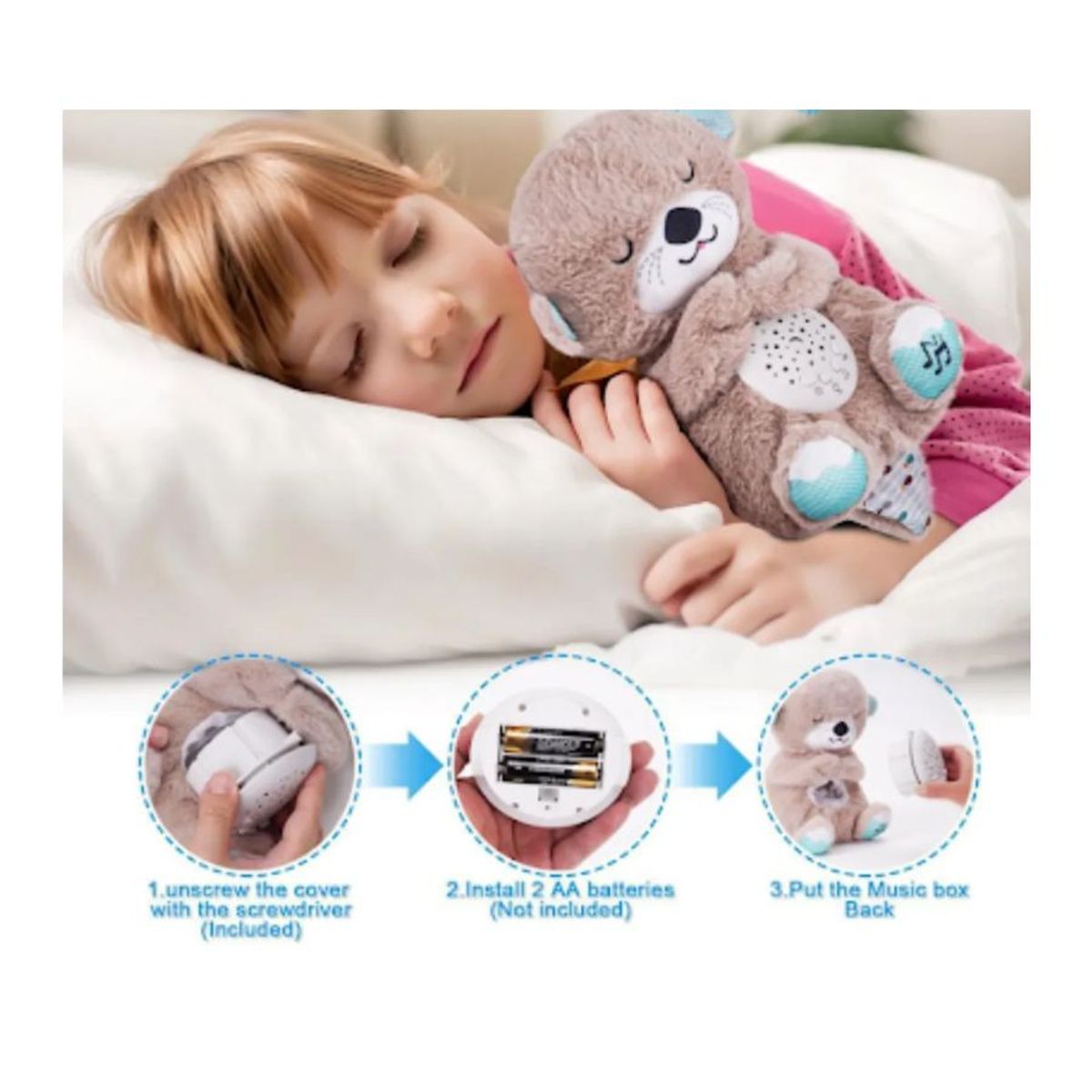 GENERICO - Peluche Nutria Bebe Estimulación Sensorial Cafe