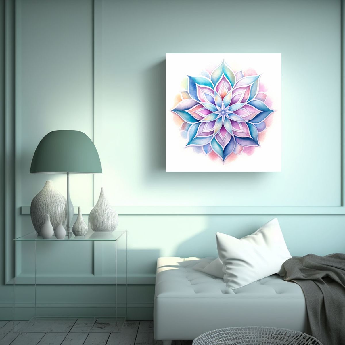 GENERICO - Arte De Pared Mandala Vintage Multicolor Con 100x100 Cm