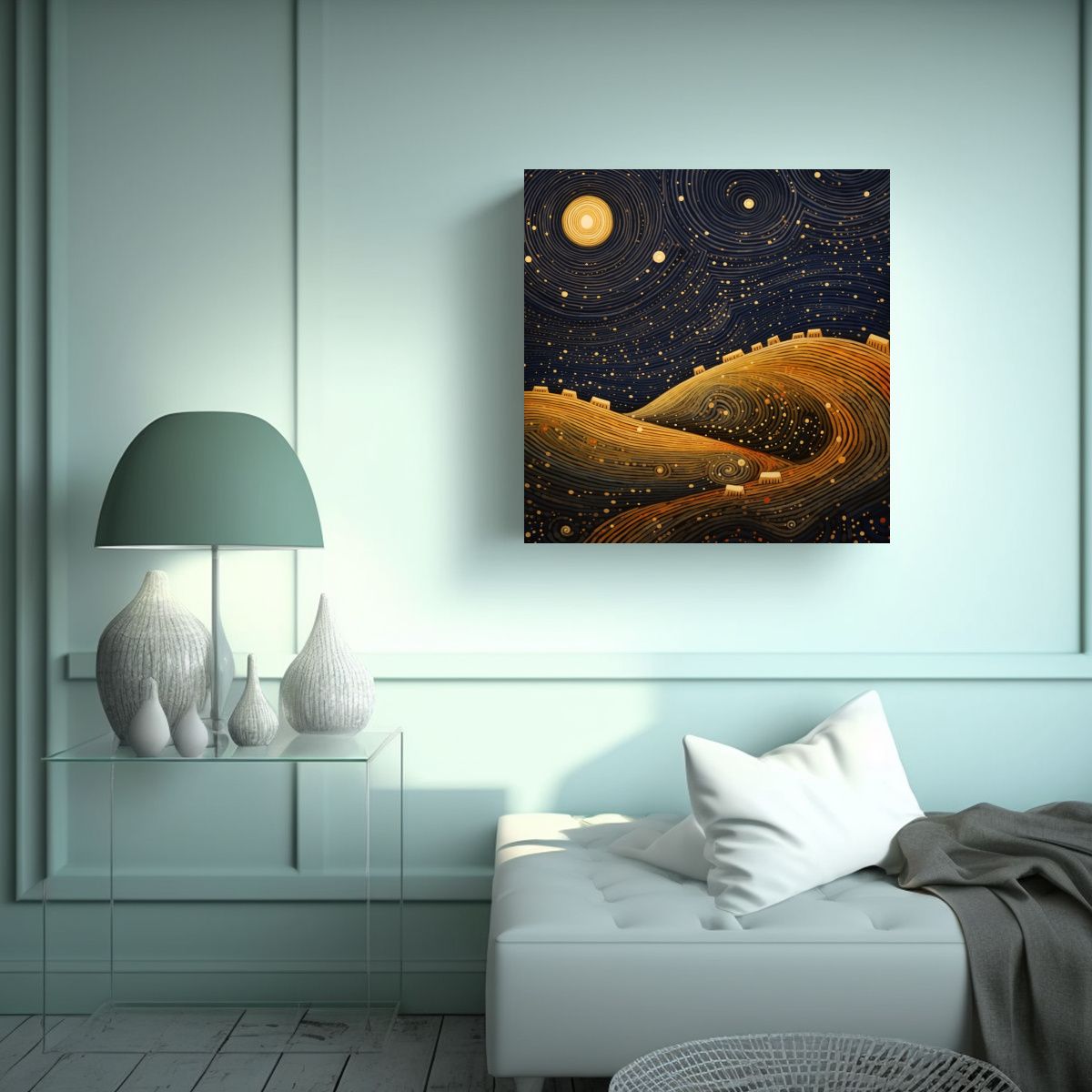 GENERICO - Pintura En Bastidor Con Tonos Equilibrados De La 100x100 Cm