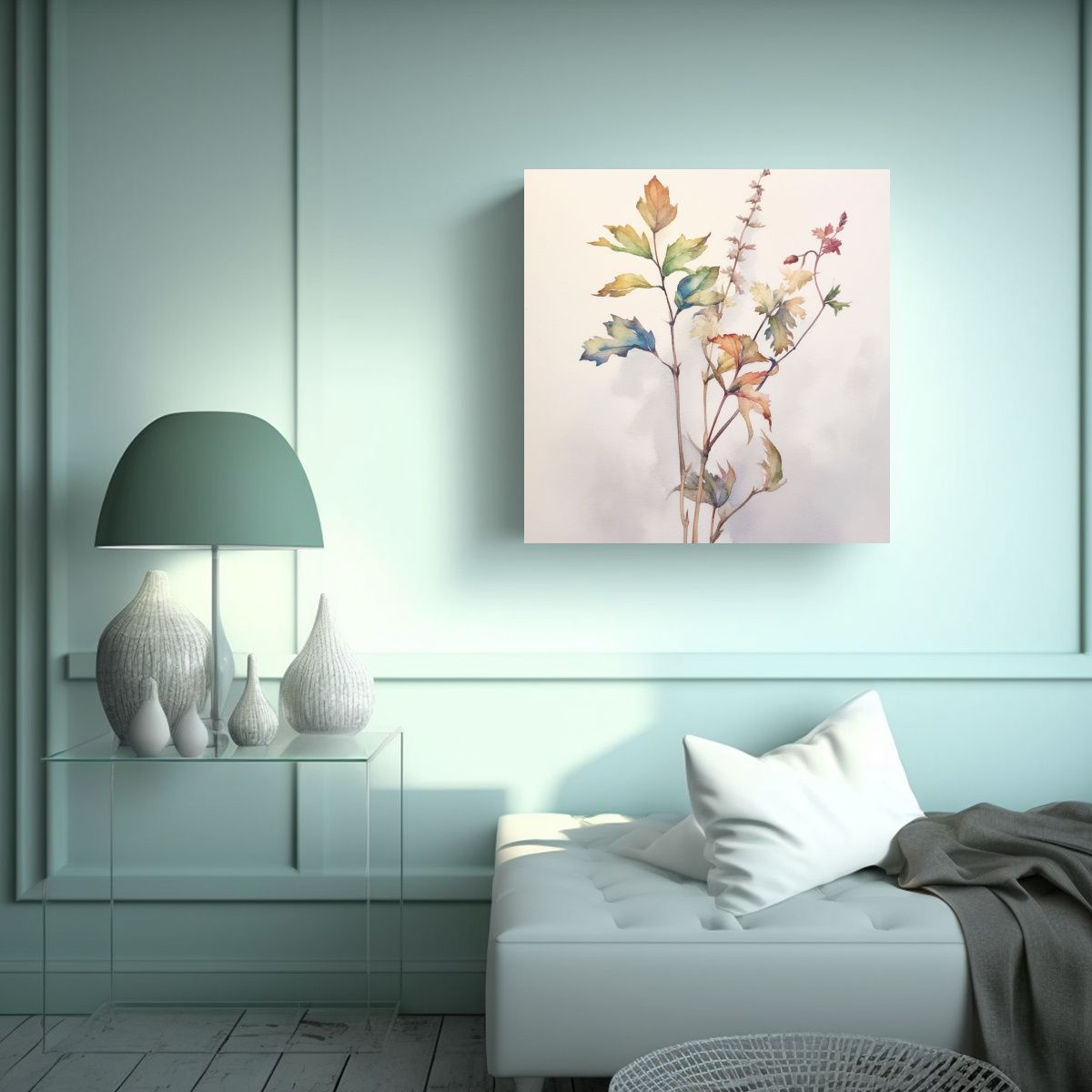 GENERICO - Exquisita Tela Floral Acuarela Pastel En 100x100 Cm