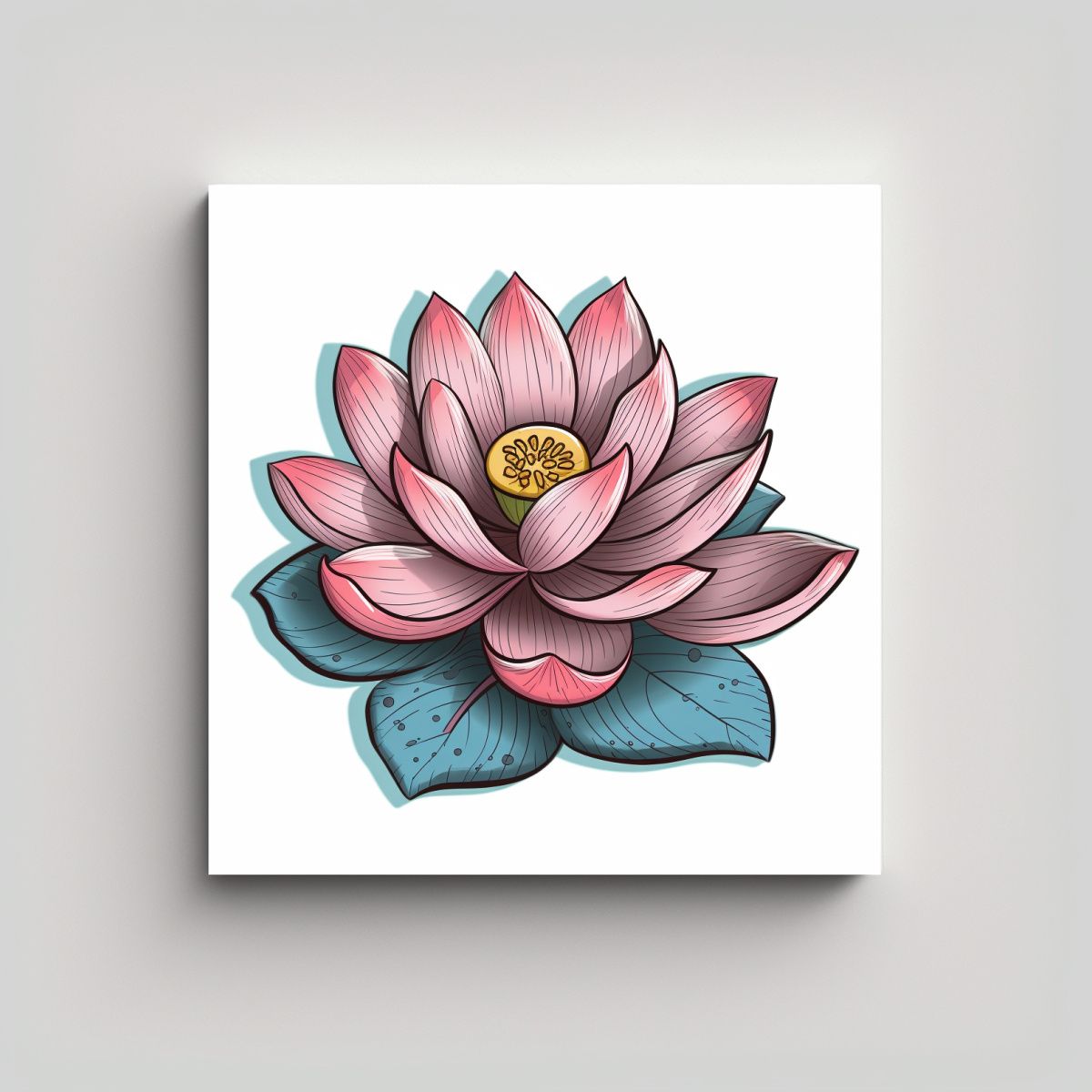 GENERICO - Fotografía De Lienzo Artístico Con Flor De Loto 100x100 Cm