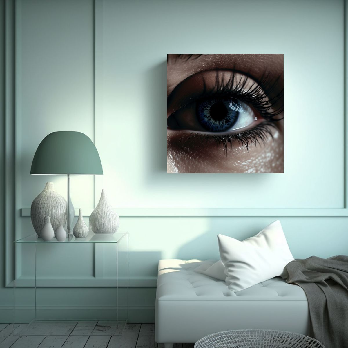 GENERICO - Pintura Decorativa Mirada Gótica En Primer 100x100 Cm