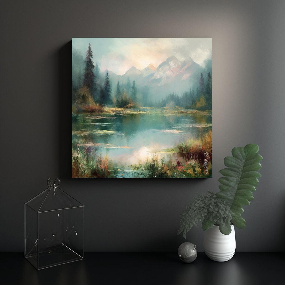 GENERICO - Pinturas Decorativas Para Inspirar Tranquilidad 100x100 Cm