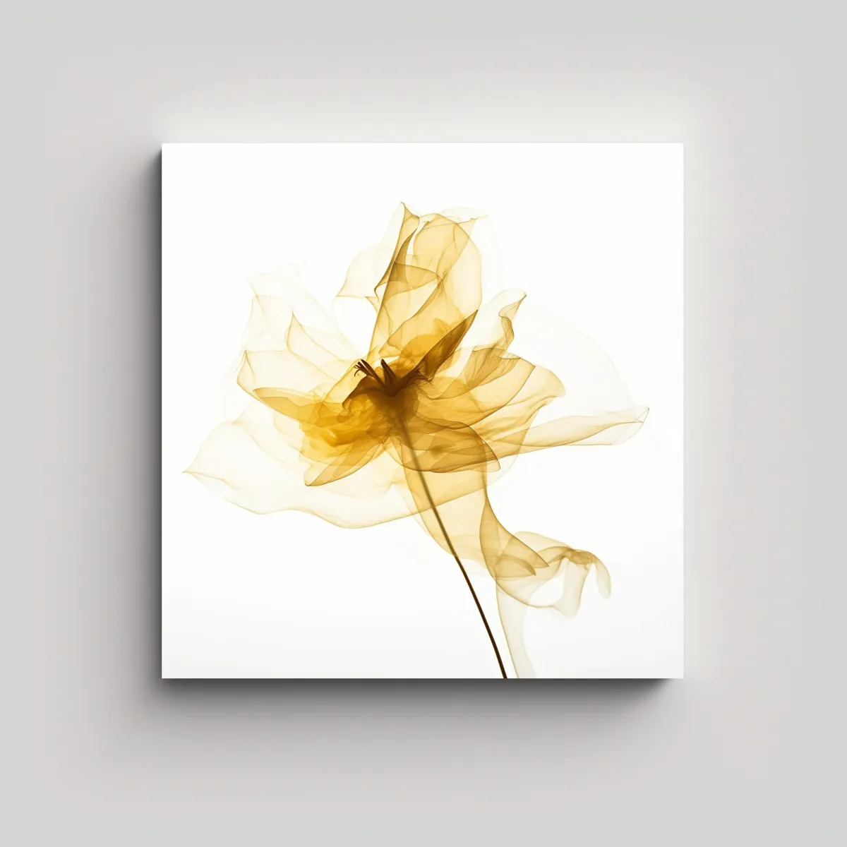 GENERICO - Arte Étereo De Pétalos Dorados Y Colores 100x100 Cm