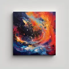 GENERICO - Tela En Bastidor Imagen Riqueza Visual Universo 100x100 Cm