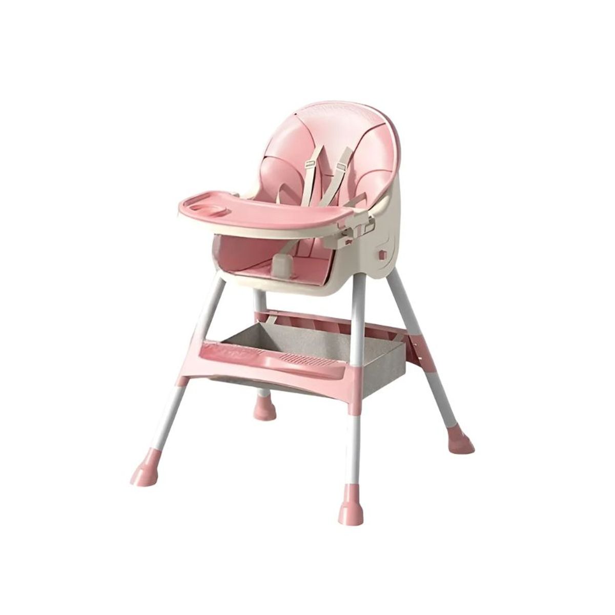 GENERICO - Silla De Bebe Para Comer Multiuso Plegable 2 En 1 Rosa