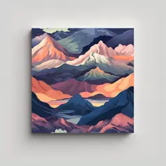 GENERICO - Pinturas De Paisajes Montañeses Exclusivos Y 100x100 Cm