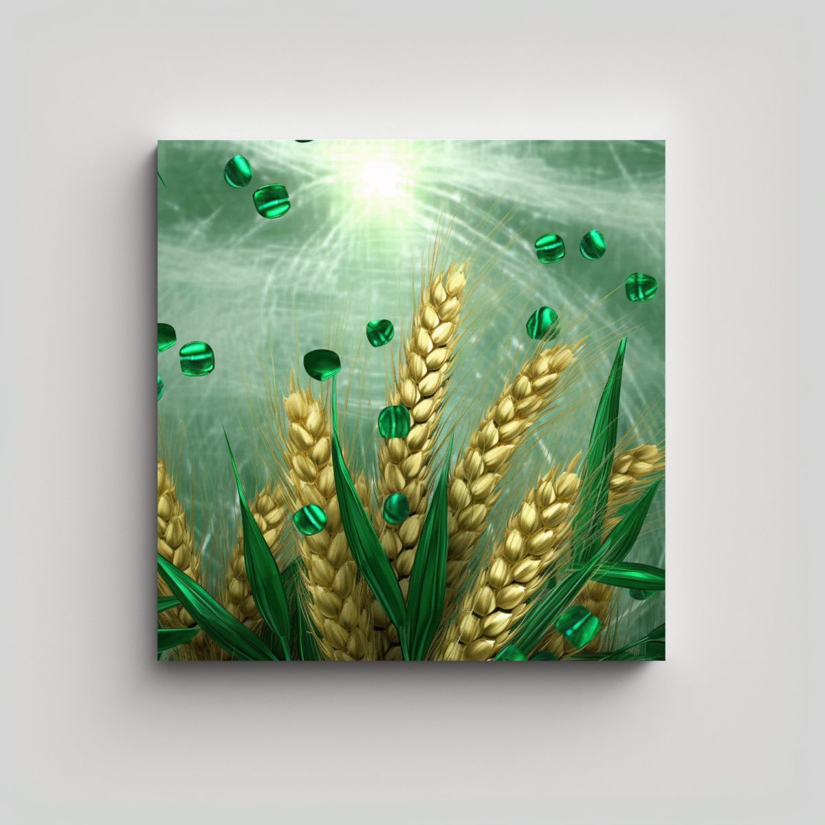 GENERICO - Pintura Decorativa Tela Con Granos De Trigo 100x100 Cm