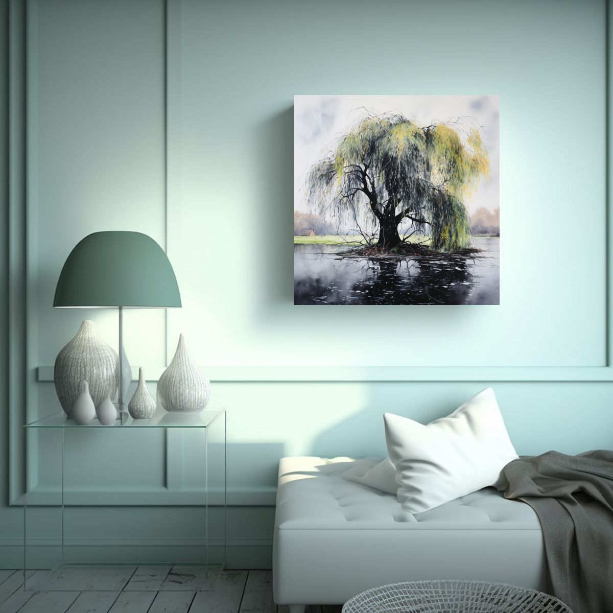 GENERICO - Tela En Bastidor Colores Textura Abstracta De 100x100 Cm