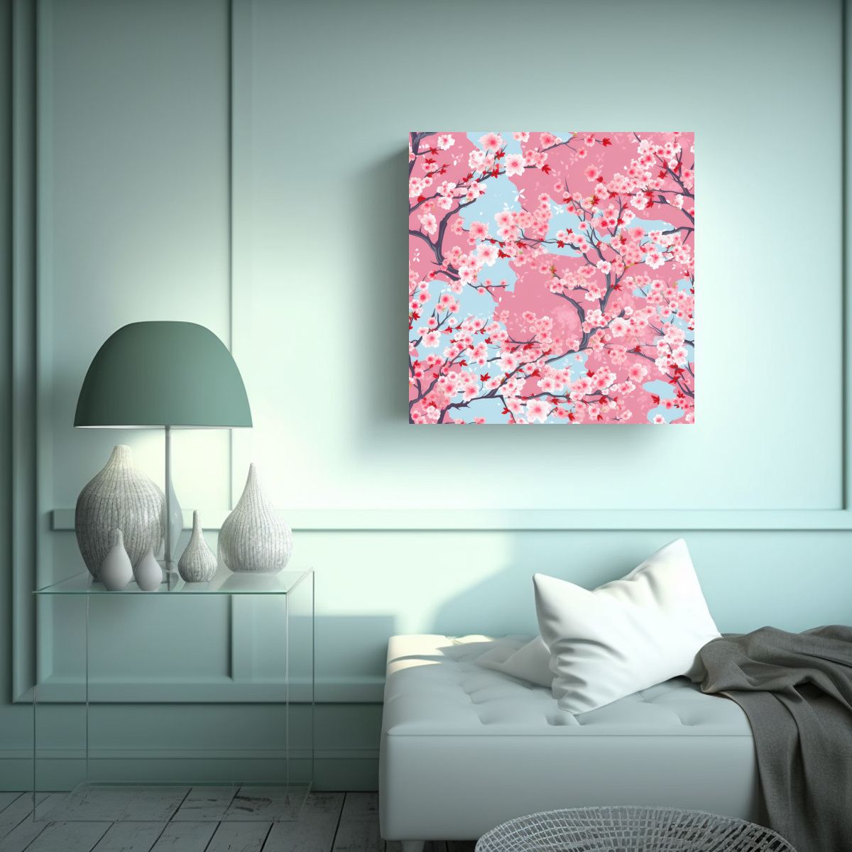 GENERICO - Arte Moderno De Pared Cuadro Cultural De Cherry 100x100 Cm