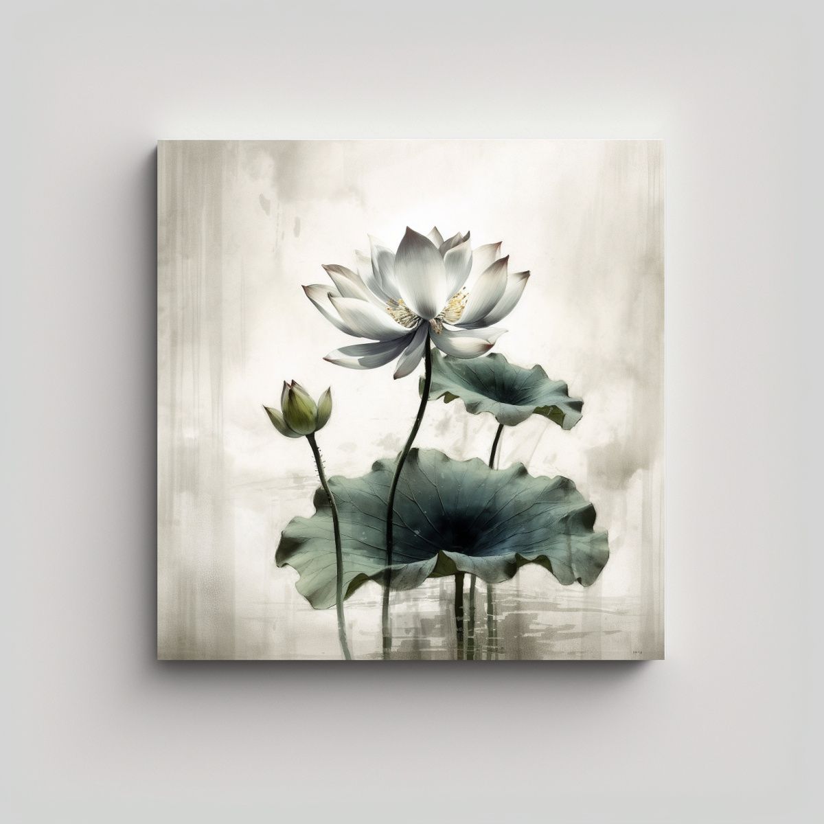 GENERICO - Cuadro Estilo Chino Expresivo Composición 100x100 Cm