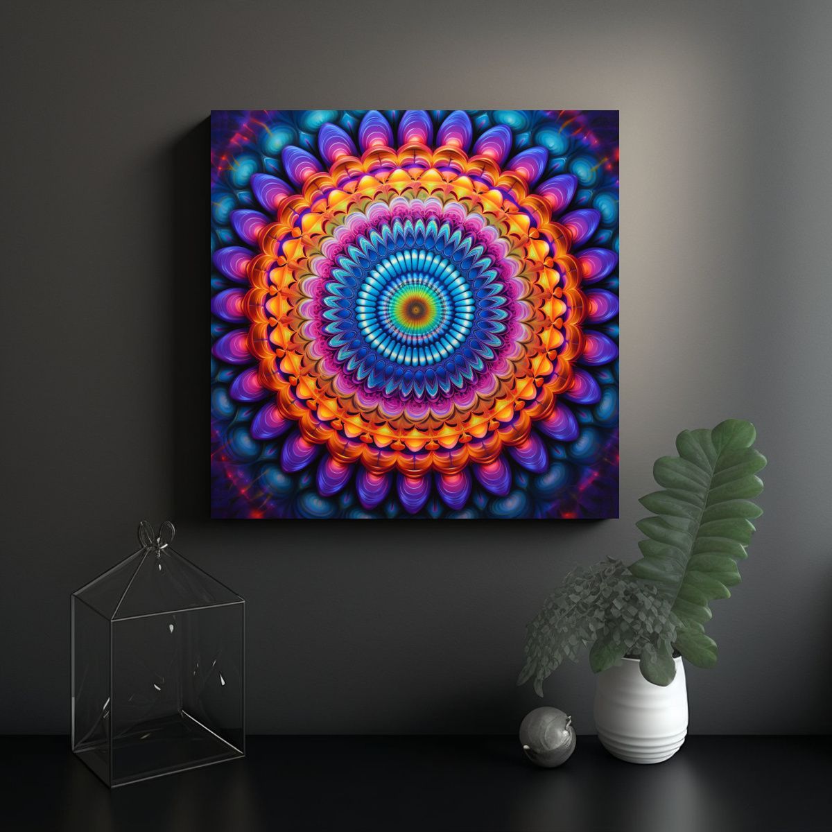 GENERICO - Pintura En Bastidor Moderna Belleza Natural En 100x100 Cm