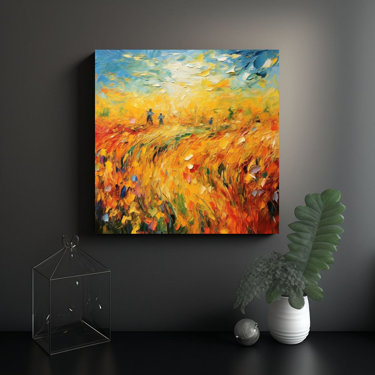 GENERICO - Pinturas Decorativas Modernas De La Cosecha De 100x100 Cm