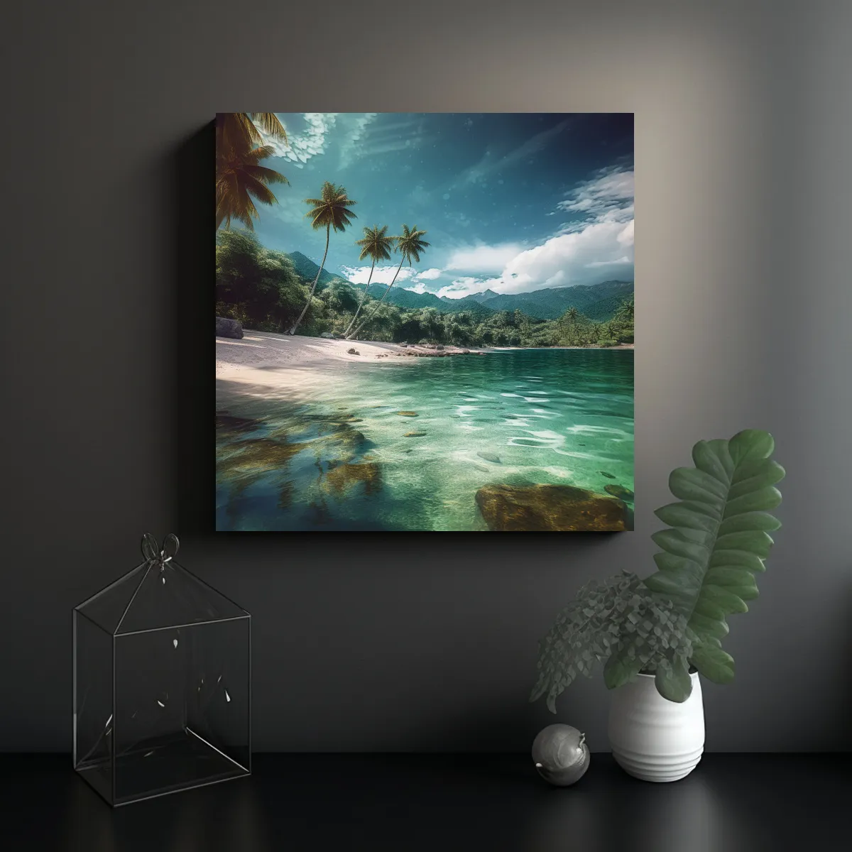 GENERICO - Paisaje Tropical Impresionante Capturado Por 100x100 Cm