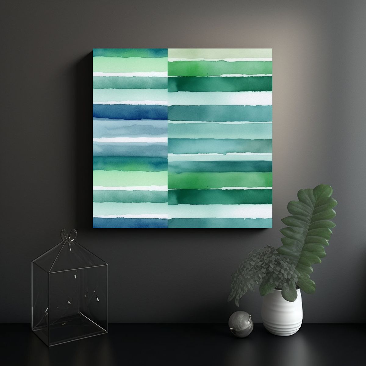 GENERICO - Cuadro Espectacular Naturaleza Viva Acuarela 100x100 Cm