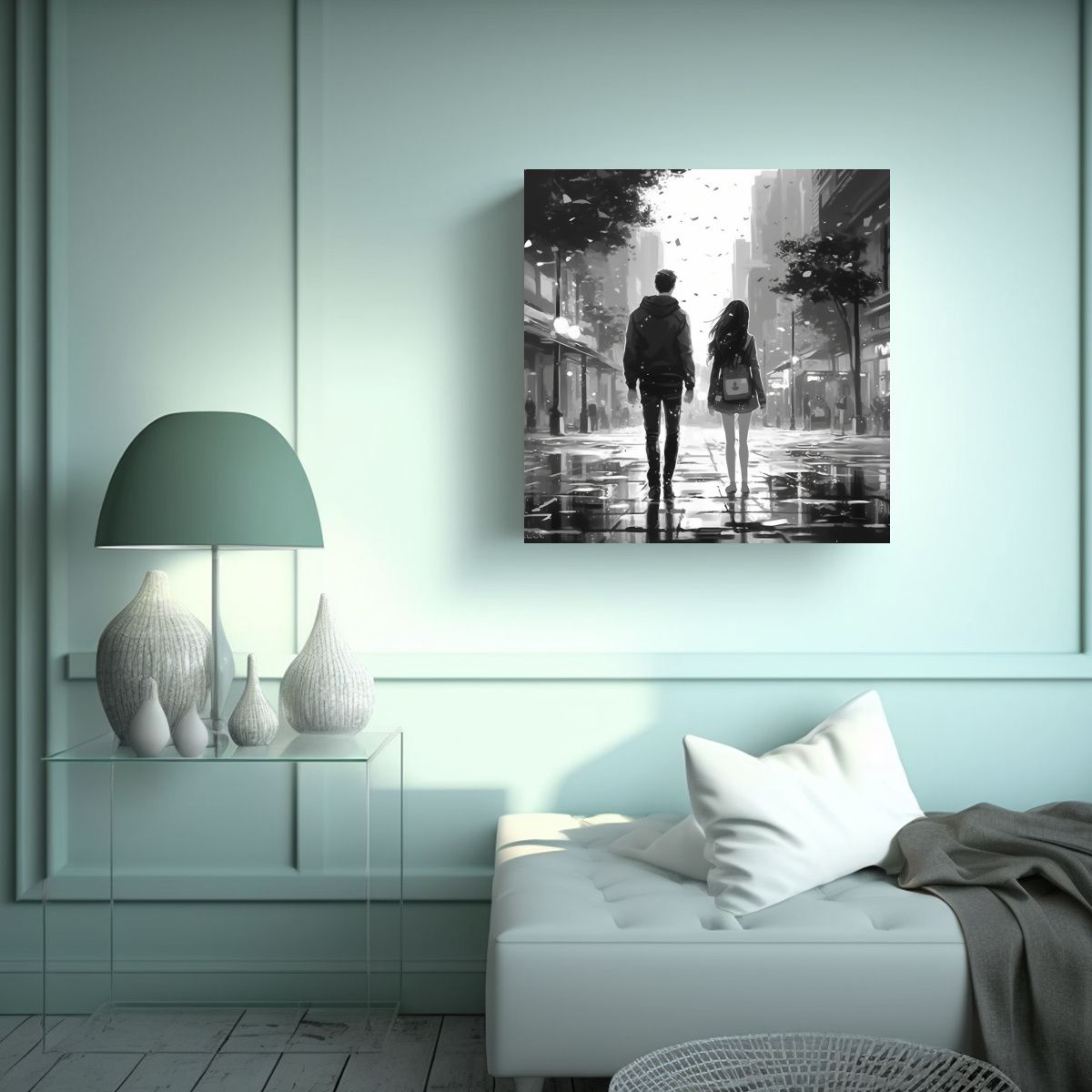 GENERICO - Cuadro Tonos Full Color El Mundo Erróneo En El 100x100 Cm