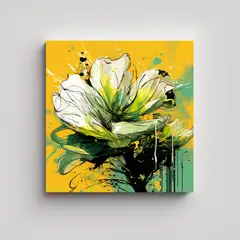 GENERICO - Cuadro Urbano Moderno Con Colores Amarillo Y 100x100 Cm