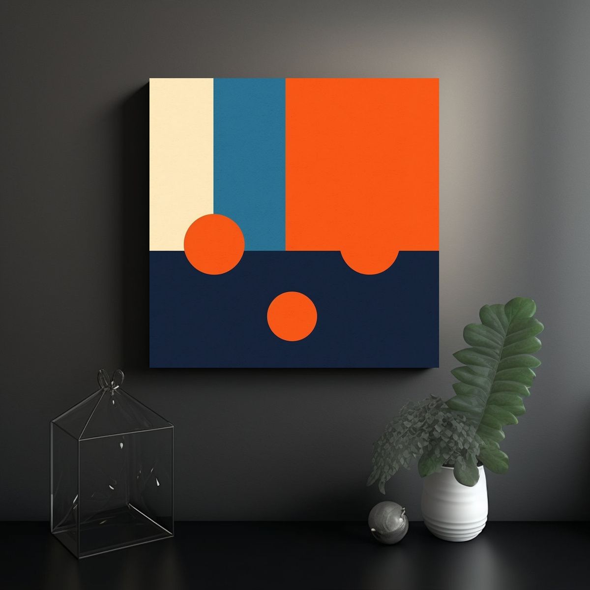 GENERICO - Arte De Pared Impreso Minimalista Por Paul Rand 100x100 Cm