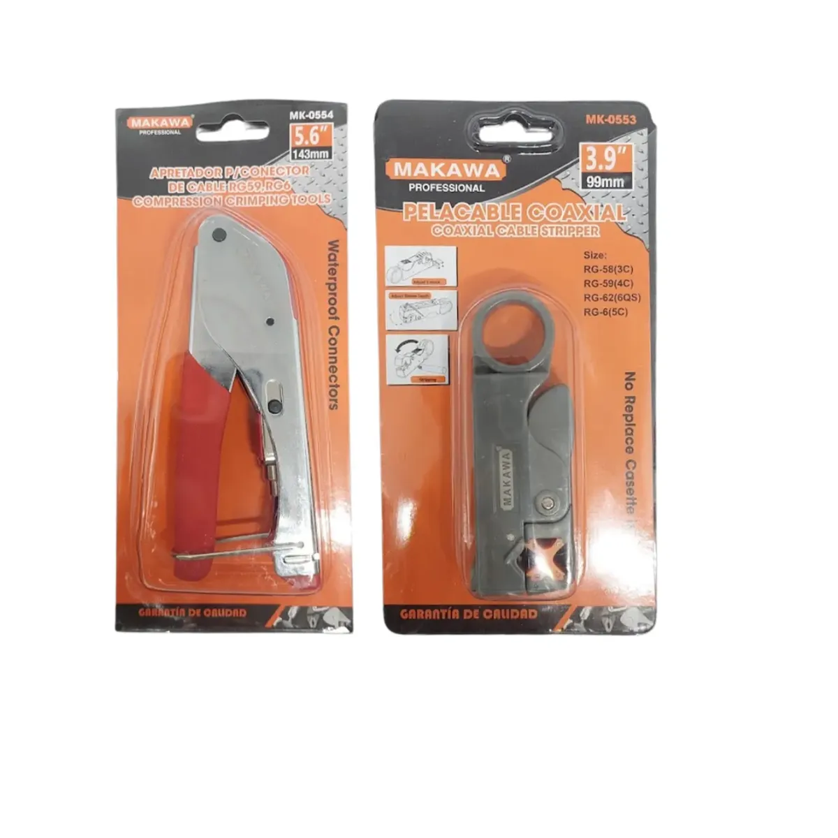 MAKAWA - Pack Crimpeadora Coaxial + Pelacable Makawa