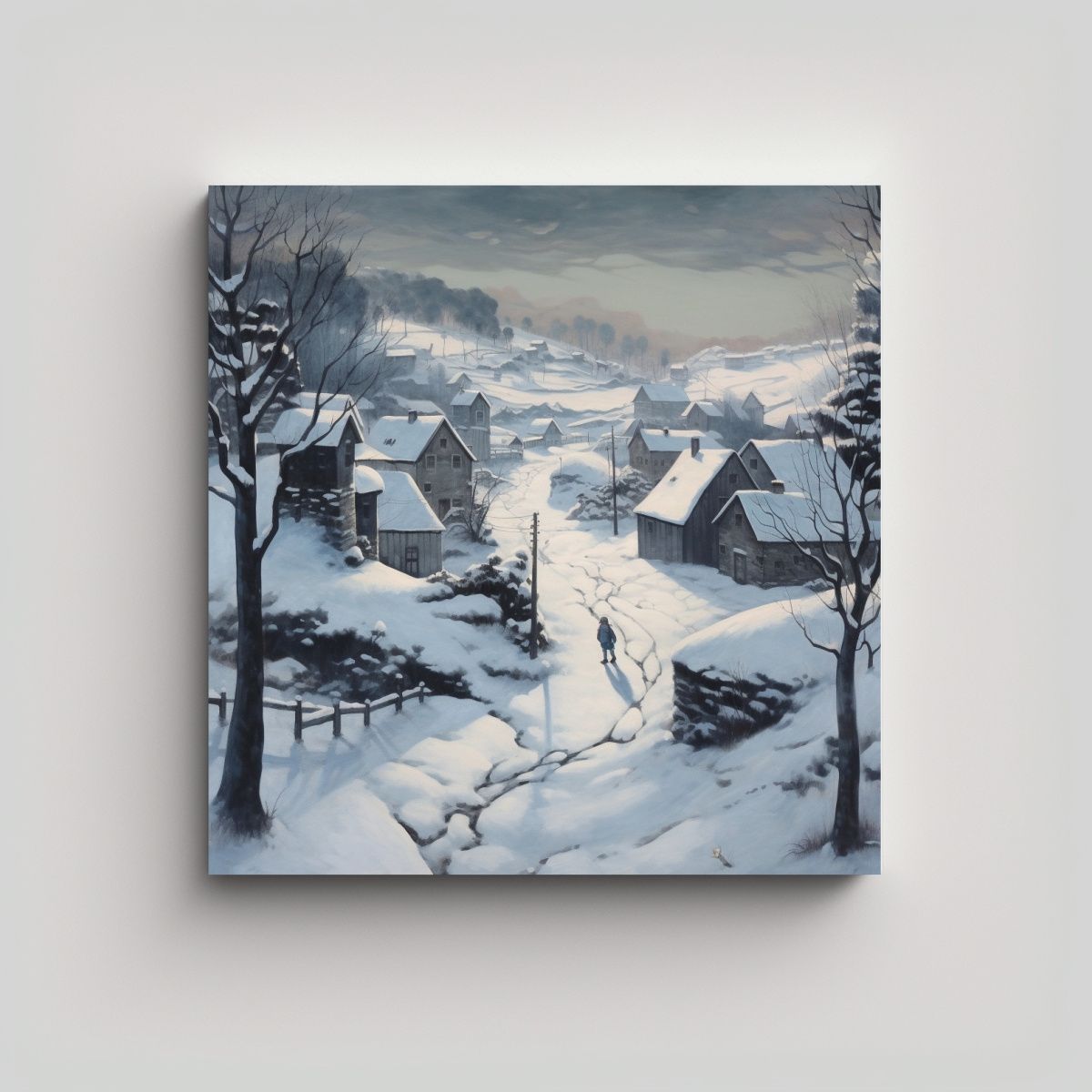 GENERICO - Cuadros Decorativos Lienzo De Tela Invierno 100x100 Cm