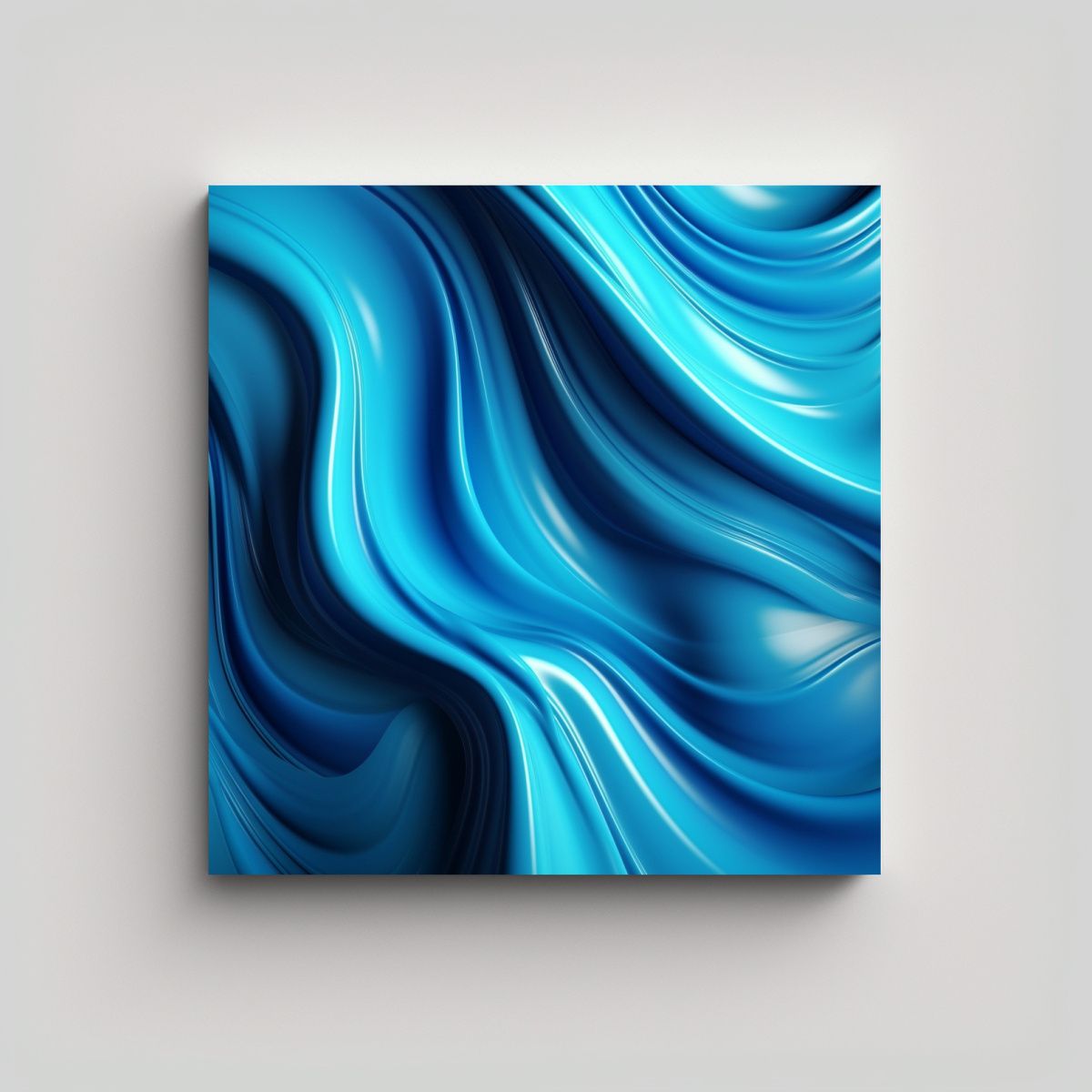 GENERICO - Fondo Líquido Abstracto Azul Arte Inspirador 100x100 Cm