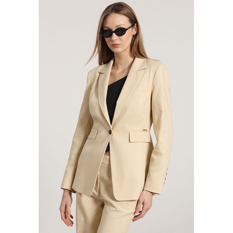 LIOLA - Blazer entallado clásico Liola mujer beige