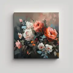 GENERICO - Cuadro Dormitorio Pintura En Lienzo Estilo 100x100 Cm