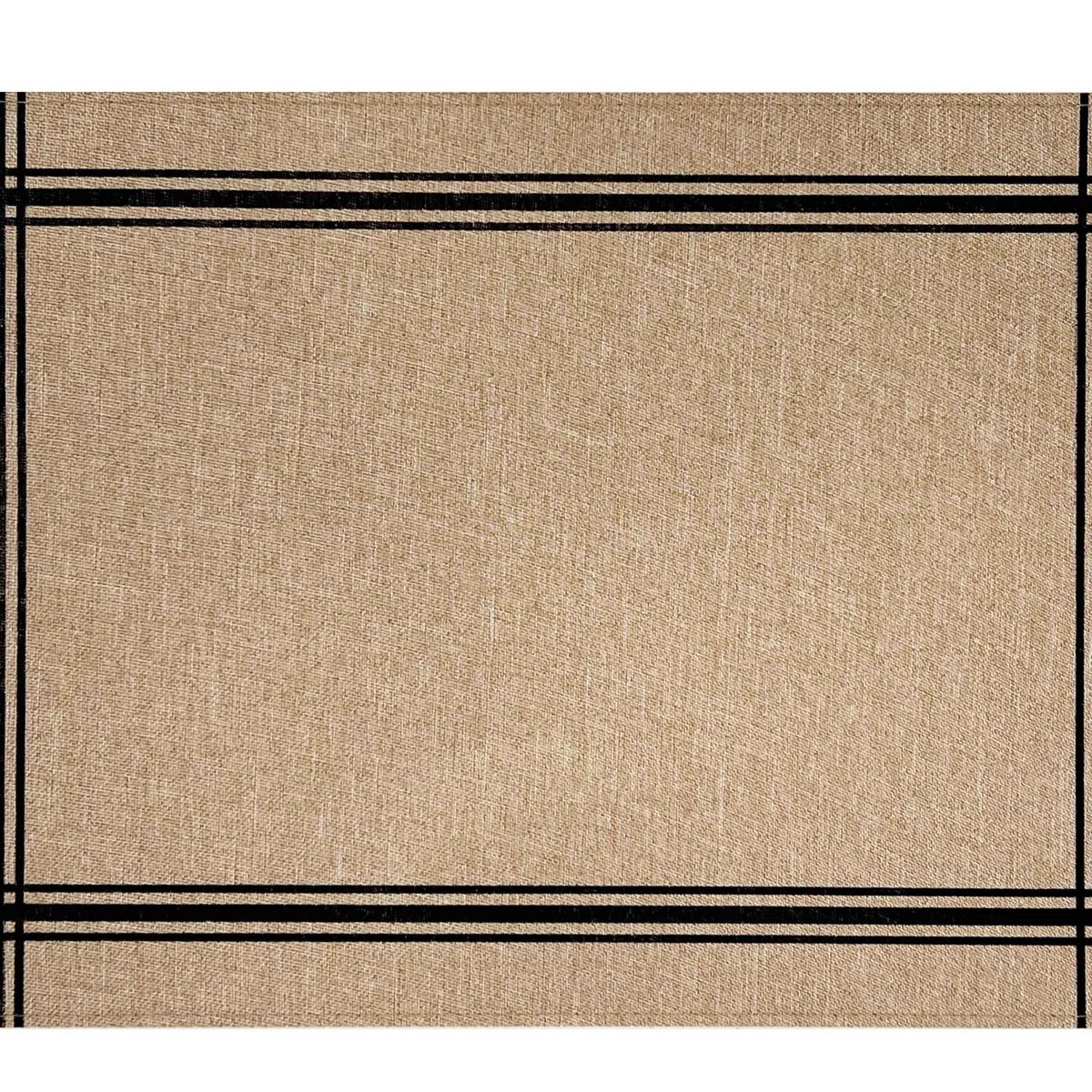 HOME LOGICS - Set 4 Individuales Classic Collection Beige Black Home Logics