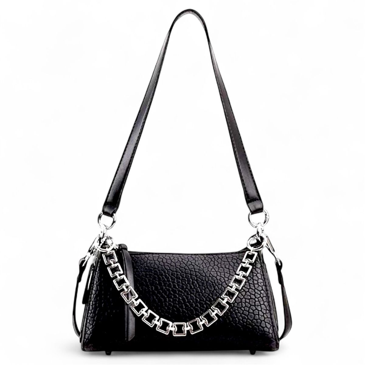 GENERICO - Cartera De Hombro Mujer Cadenas Ecocuero Con Correa Ajustable