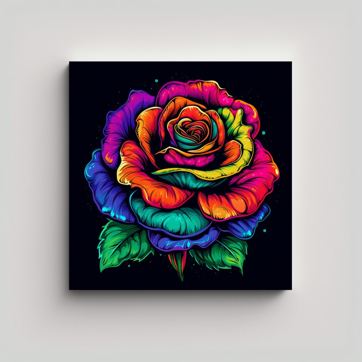 GENERICO - Cuadro Vitalidad Psicodélica Equilibrio Visual 100x100 Cm