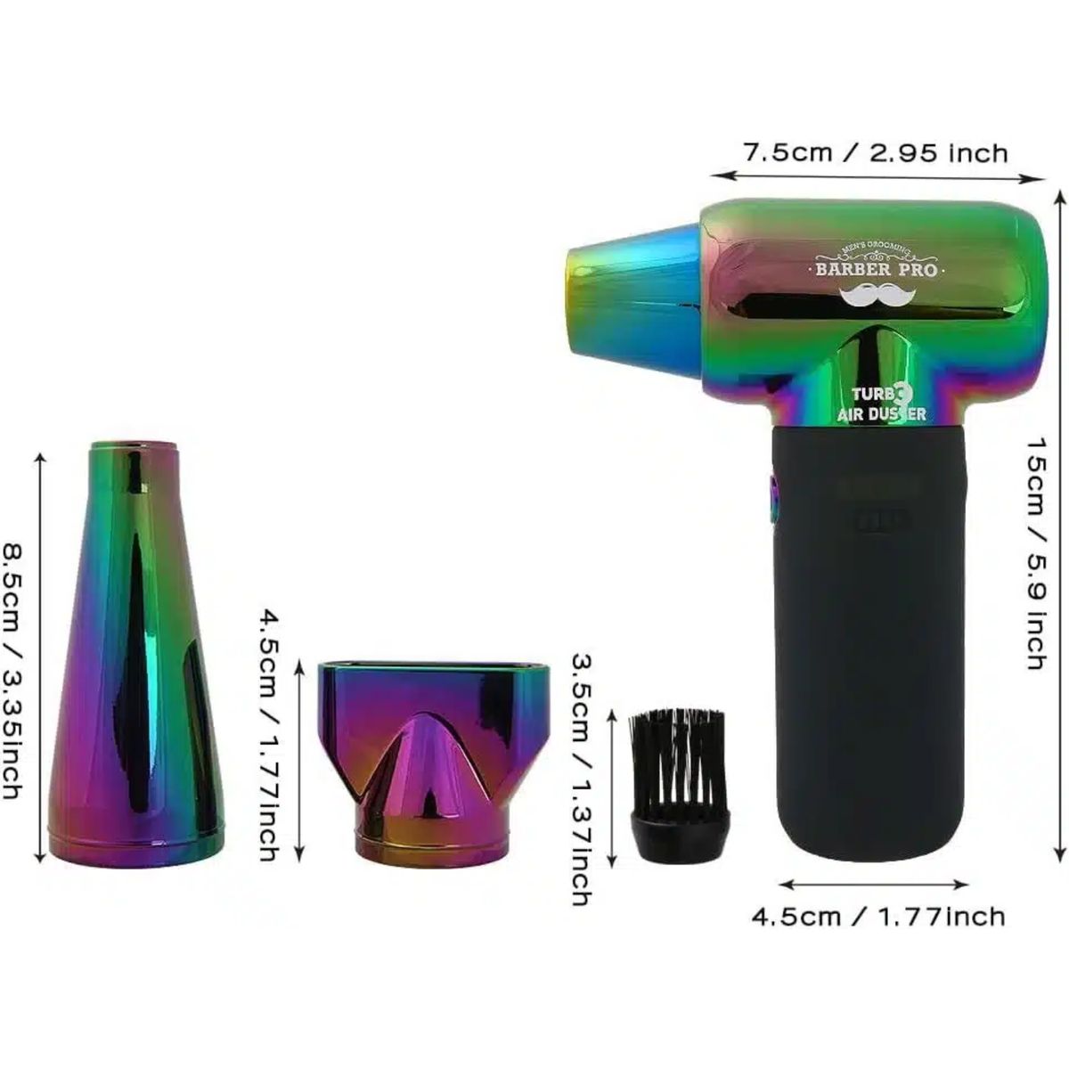 COMPRASMART CHILE - Soplador Eléctrico Inalámbrico 120000RPM con Boquillas Tornasol