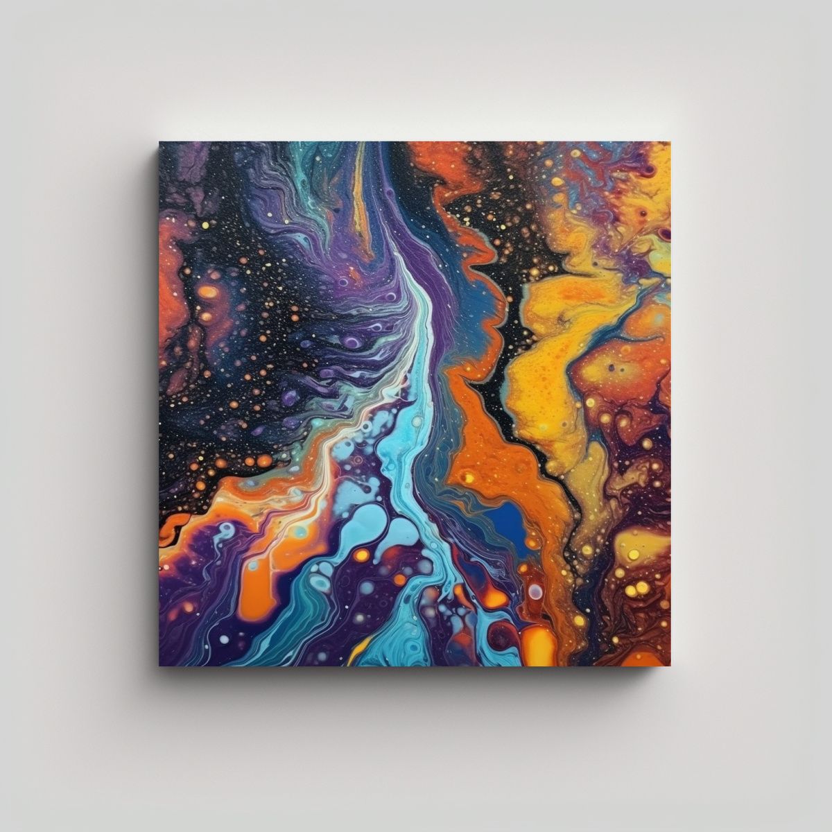 GENERICO - Pinturas Acrílicas Inspiradas En Alegría Con 100x100 Cm