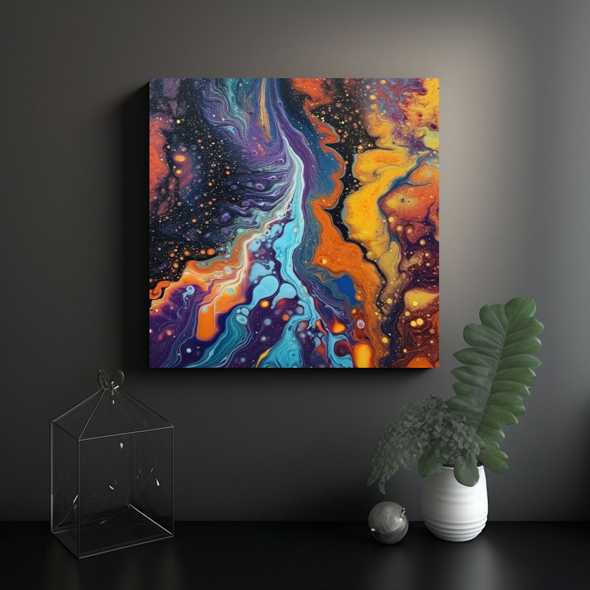 GENERICO - Pinturas Acrílicas Inspiradas En Alegría Con 100x100 Cm