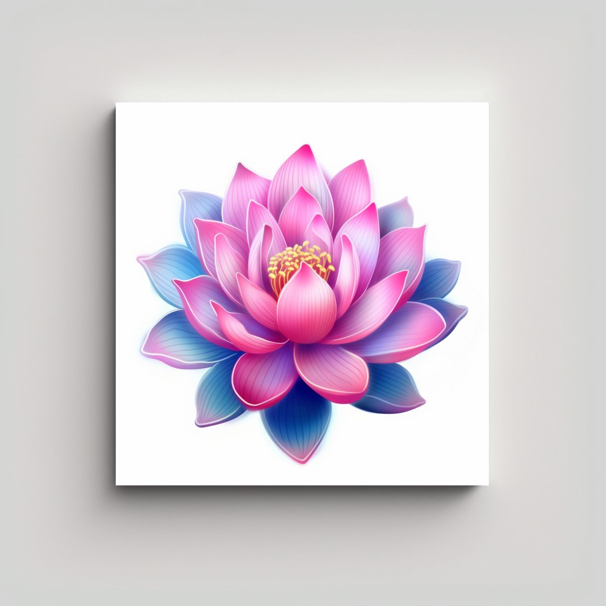 GENERICO - Arte Pared Cuadrado Creatividad Lotus Tattoo Sin 100x100 Cm