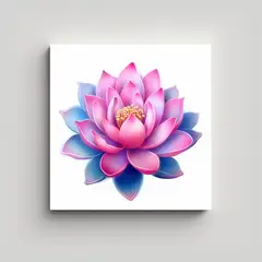 GENERICO - Arte Pared Cuadrado Creatividad Lotus Tattoo Sin 100x100 Cm