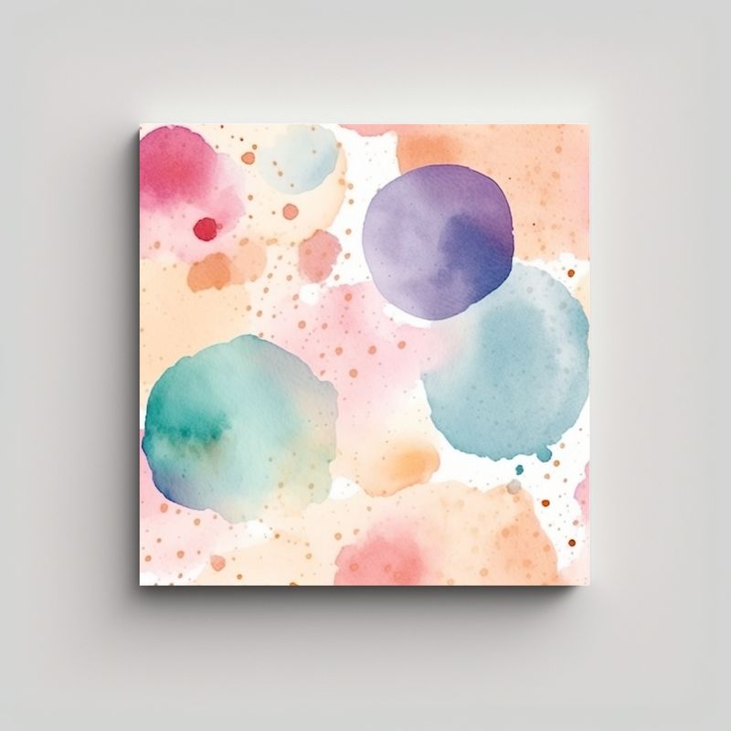 GENERICO - Temática De Cumpleaños En Acuarela Suave Y 100x100 Cm