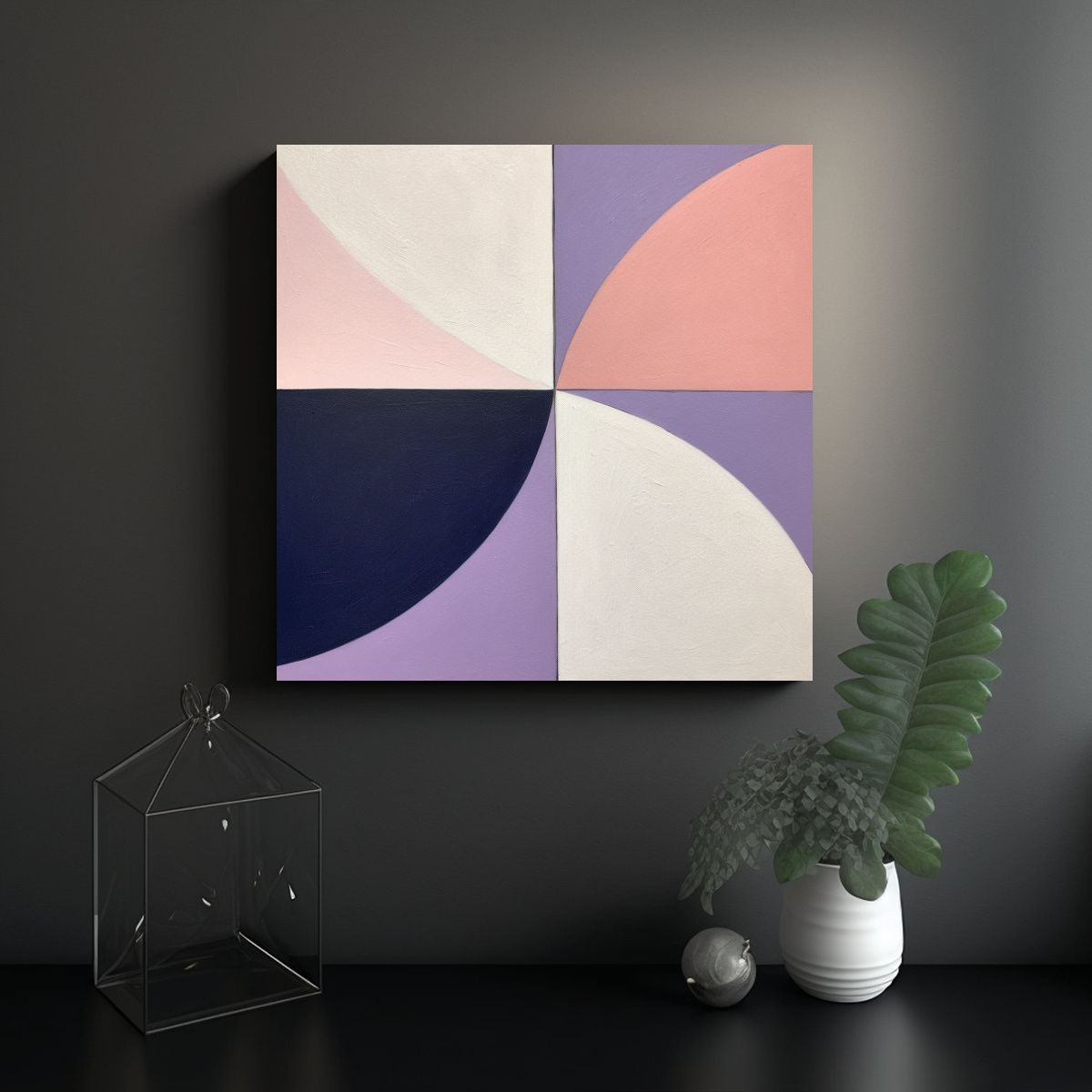 GENERICO - Cuadro En Lienzo Moderno Relieve Textura 100x100 Cm