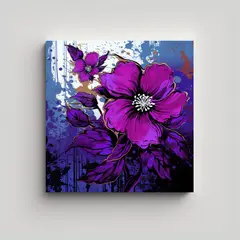 GENERICO - Cuadro Línea Fina Sala Estilo Neonoir Colores 100x100 Cm