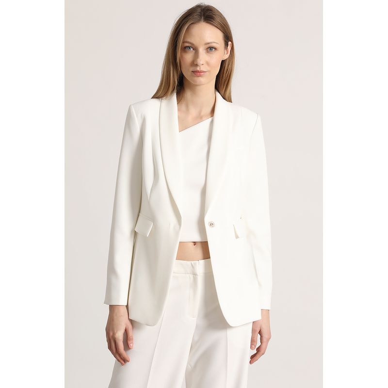 LIOLA - Blazer entallado smoking Liola mujer crudo